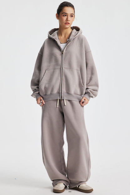 370GSM Pigment Dyed Fleece Boxy Hoodie