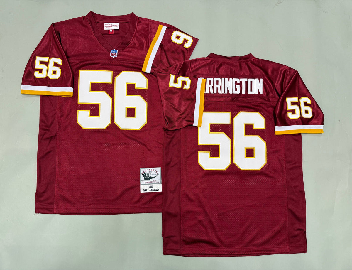 Mens LaVar Arrington #56 Washington Commanders  Vintage Throwback Jersey