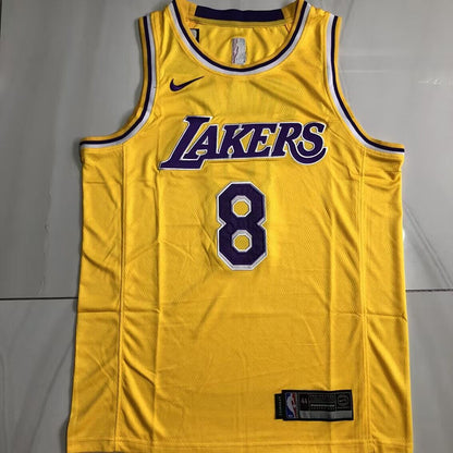 Los Angeles Lakers Kobe Bryant #8 yellow Throwback Jersey - Dense Embroidery