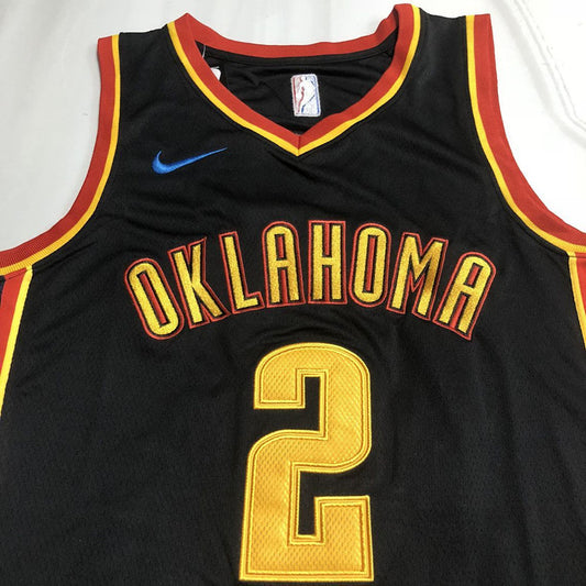 Oklahoma City Thunder Shai Gilgeous-Alexander #2 Throwback Jersey - Dense Embroidery