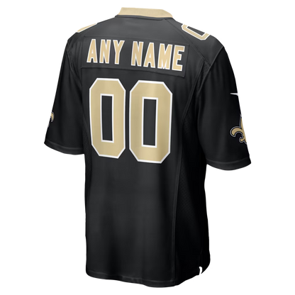 Custom New Orleans Saints Black Game Jersey