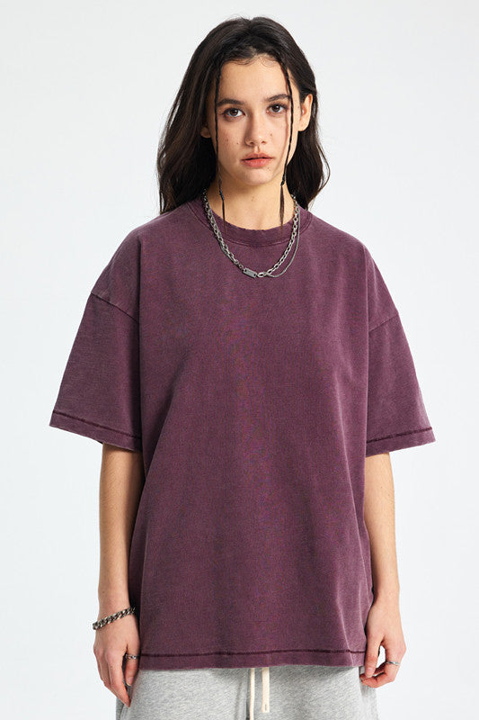 275GSM Pigment Dyed Light Washed Tee