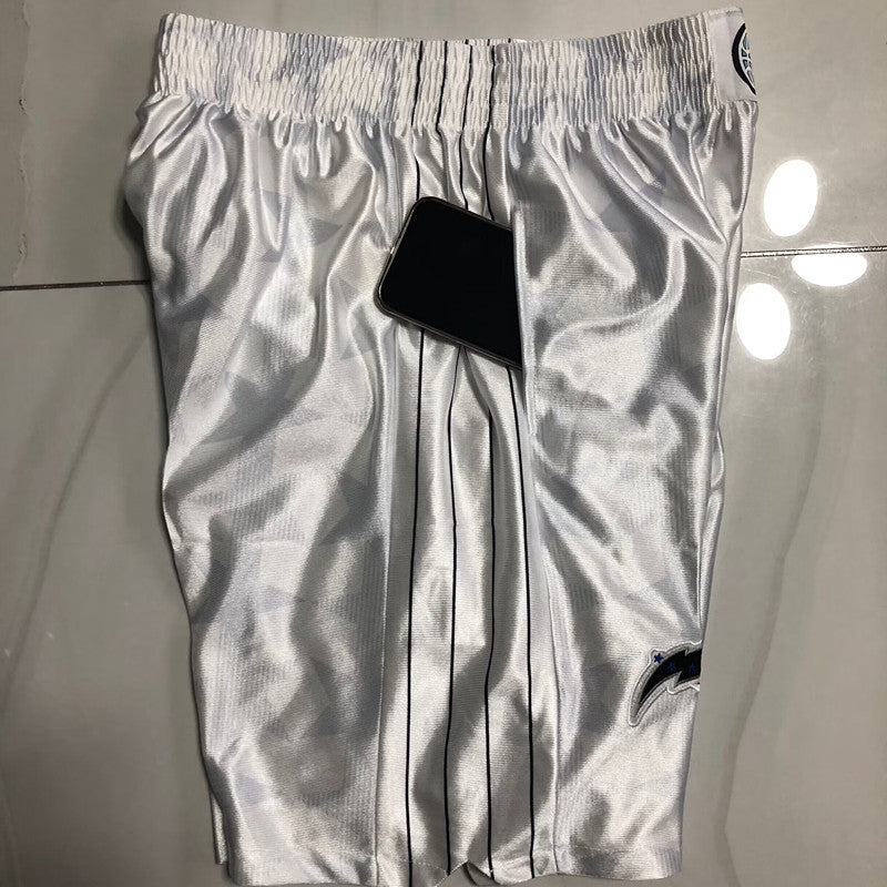 Orlando Magic 2000-2001 white shorts with Pocket Short