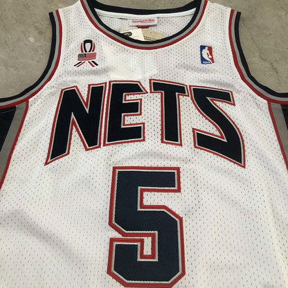 Brooklyn Nets Jason Kidd #5 Throwback Jersey -  Dense Embroidery