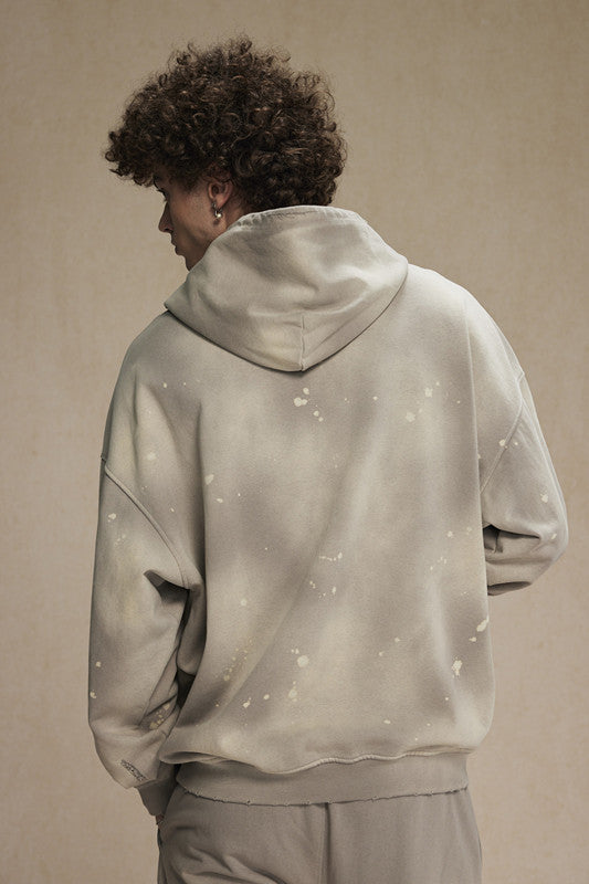 450GSM Distressed Dirty Effect Sun Fade Hoodie