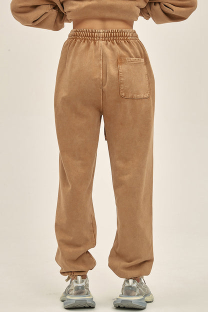 100% Cotton 420GSM Washed Sweatpants