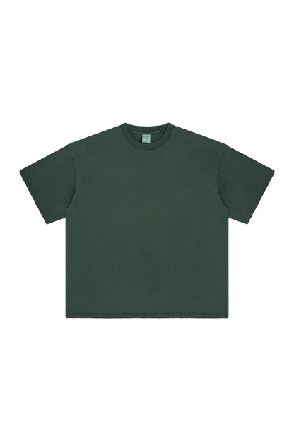 250GSM Distressed Pigment Dyed Washed Tee