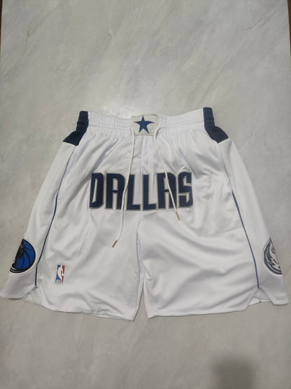 Dallas Mavericks White Regular Pocket Shorts