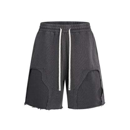 380GSM Distressed Patchwork Washed Short