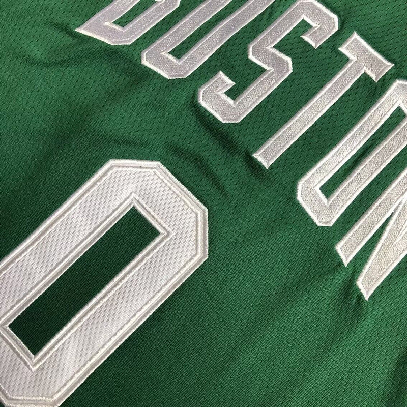 Boston Celtics Jayson Tatum #0 green Throwback Jersey - Dense Embroidery
