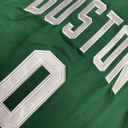 Boston Celtics Jayson Tatum #0 green Throwback Jersey - Dense Embroidery