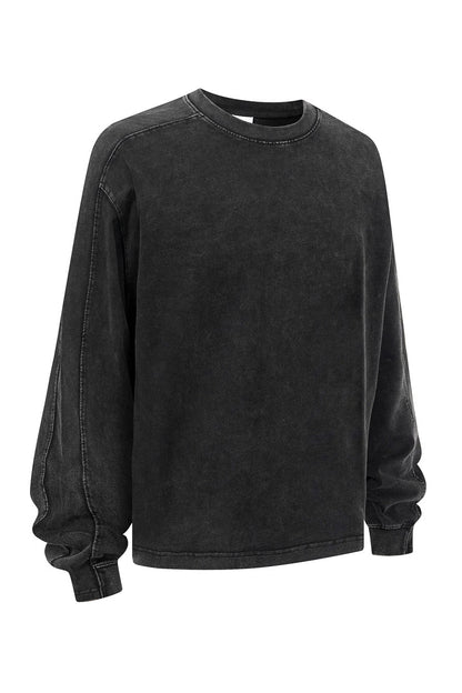 285GSM Contrast Long Sleeve Pigment Dyed Tee