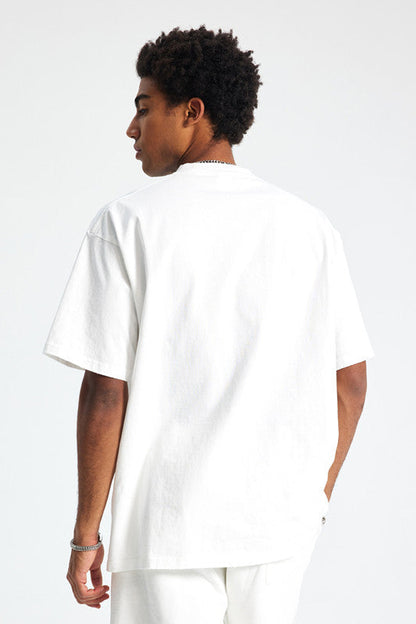 250GSM Distressed Pigment Dyed Washed Tee