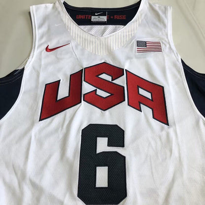 The Dream Team LeBron James #6 Throwback Jersey - Dense Embroidery