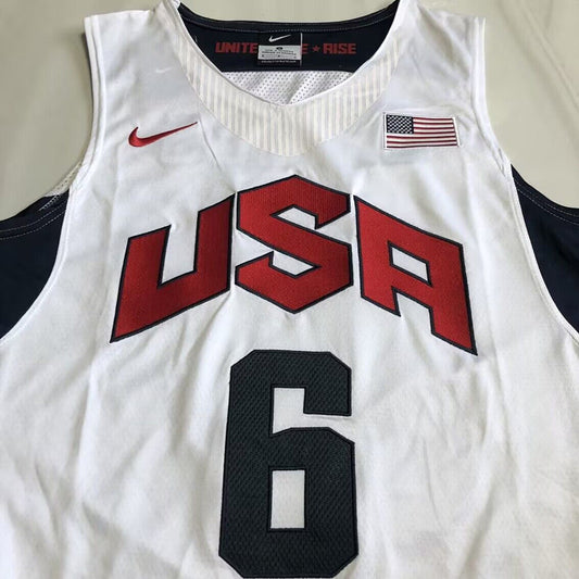 The Dream Team LeBron James #6 Throwback Jersey - Dense Embroidery