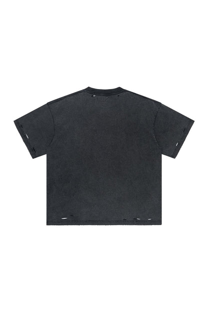 275GSM Distressed Vintage Washed Tee