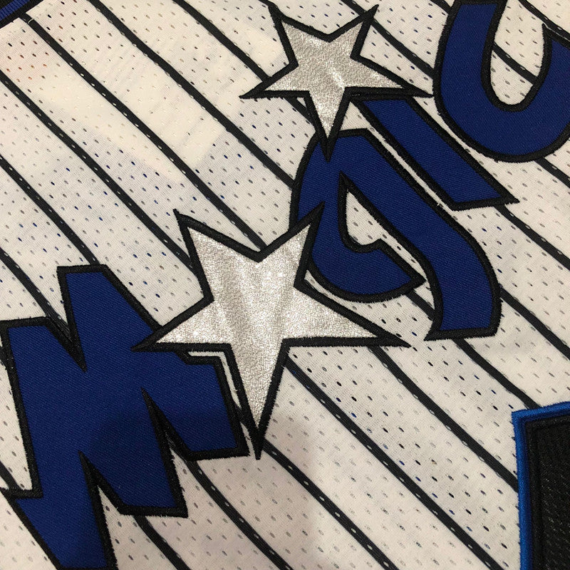 Orlando Magic Penny Hardaway #1 White 1993-94 Throwback Jersey - Dense Embroidery