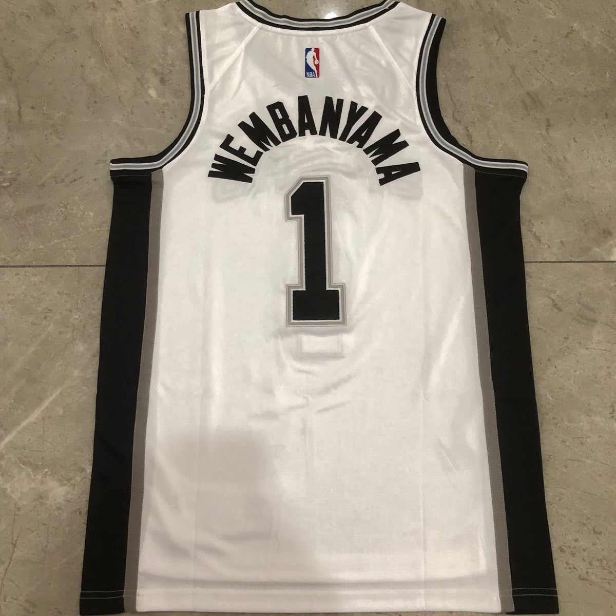 San Antonio Spurs Victor Wembanyama #1 White Throwback Jersey - Dense Embroidery