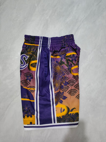 Los Angeles Lakers Purple Rabbit Year Limited Edition Pocket Shorts