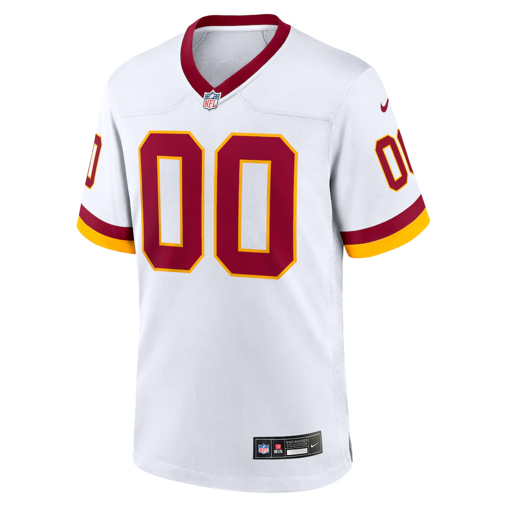 Custom Washington Commanders White Game Jersey