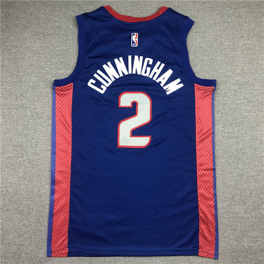 Detroit Pistons Cade Cunningham #2 City Edition Swingman Jersey ！ Embroidered