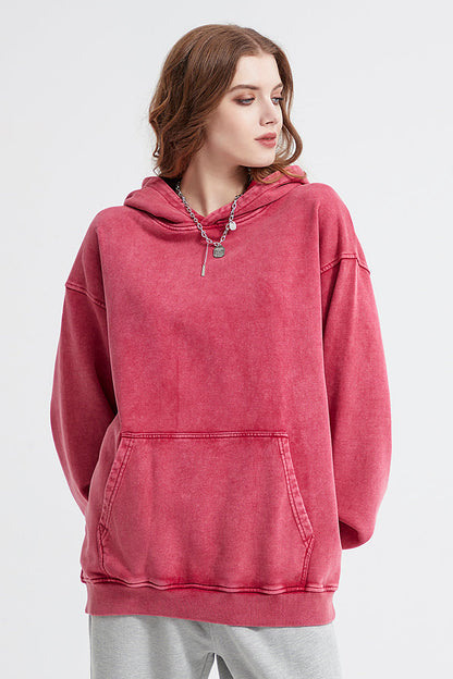 100% Cotton 420GSM Washed Vintage Hoodie