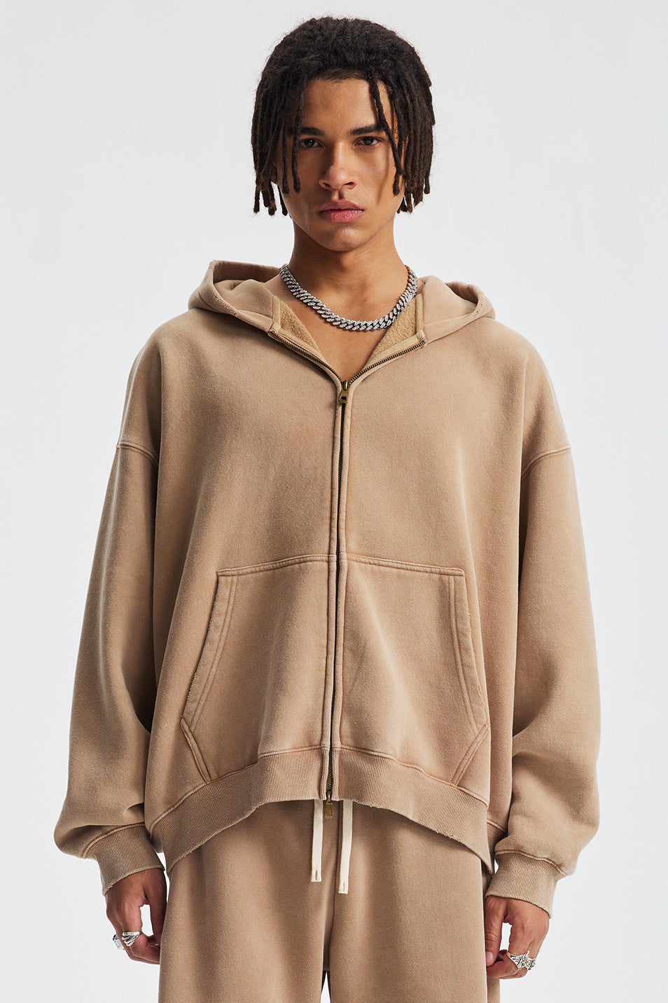 370GSM Pigment Dyed Fleece Boxy Hoodie