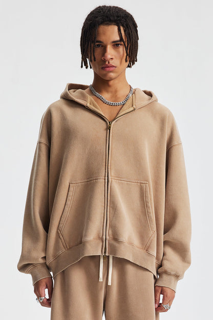 370GSM Pigment Dyed Fleece Boxy Hoodie