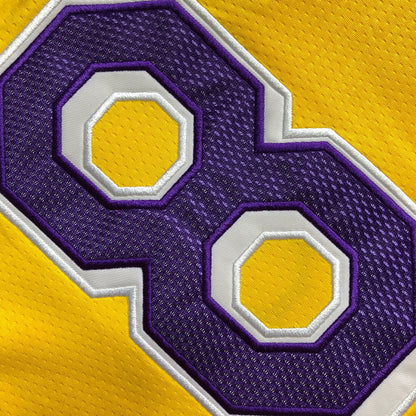 Los Angeles Lakers Kobe Bryant #8 yellow Throwback Jersey - Dense Embroidery