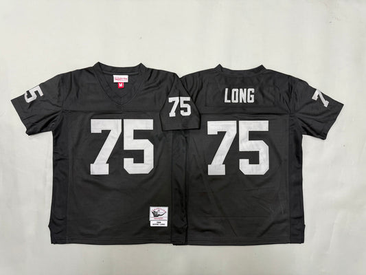 Youth Howie Longr # 75 Black Las Vegas Raiders Vintage Throwback Jersey