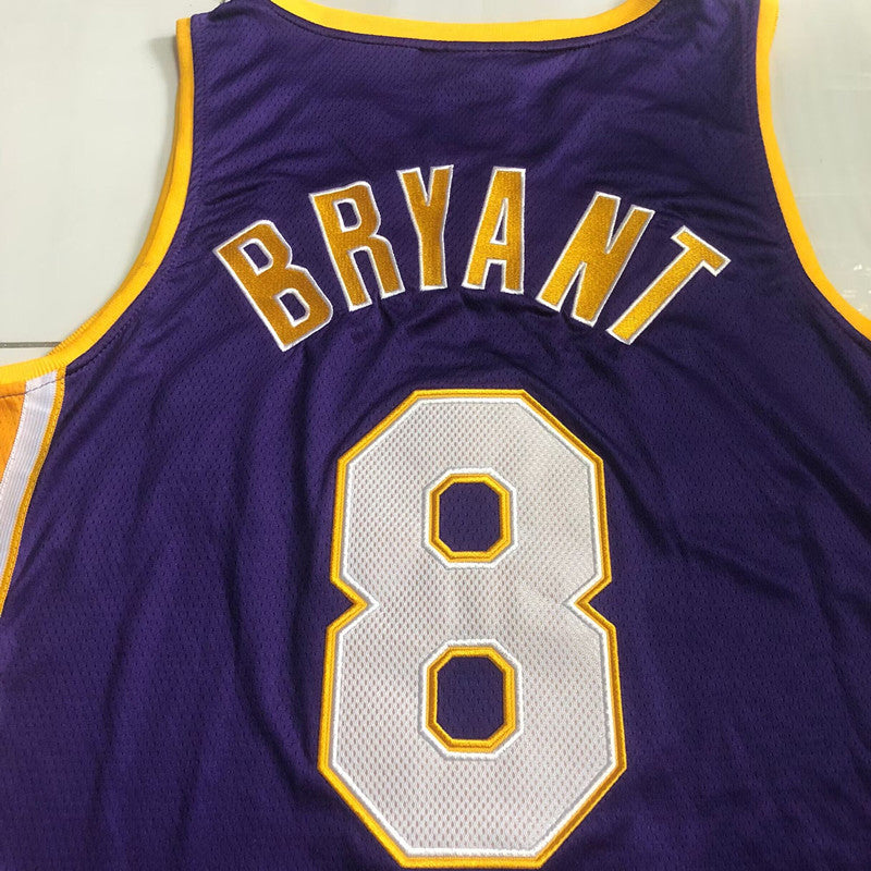 Los Angeles Lakers Kobe Bryant #8 Throwback Jersey - Dense Embroidery