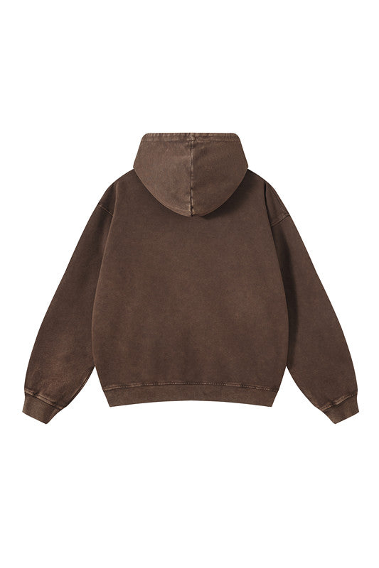 100% Cotton 420GSM Washed Vintage Hoodie