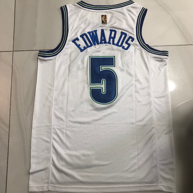 Minnesota Timberwolves Anthony Edwards #5 Throwback Jersey - Dense Embroidery