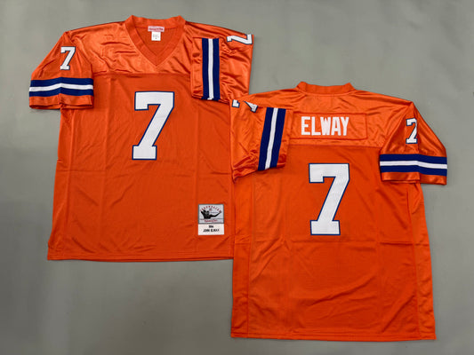 Mens John Elway#7 Denver Broncos Vintage Throwback Jersey