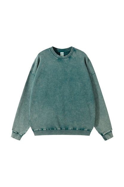 100% Cotton 420GSM High Weight Washed Crew
