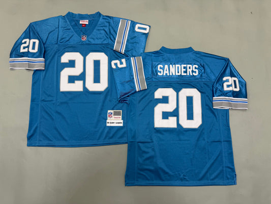 Mens Barry Sanders#20 Detroit Lions Vintage Throwback Jersey