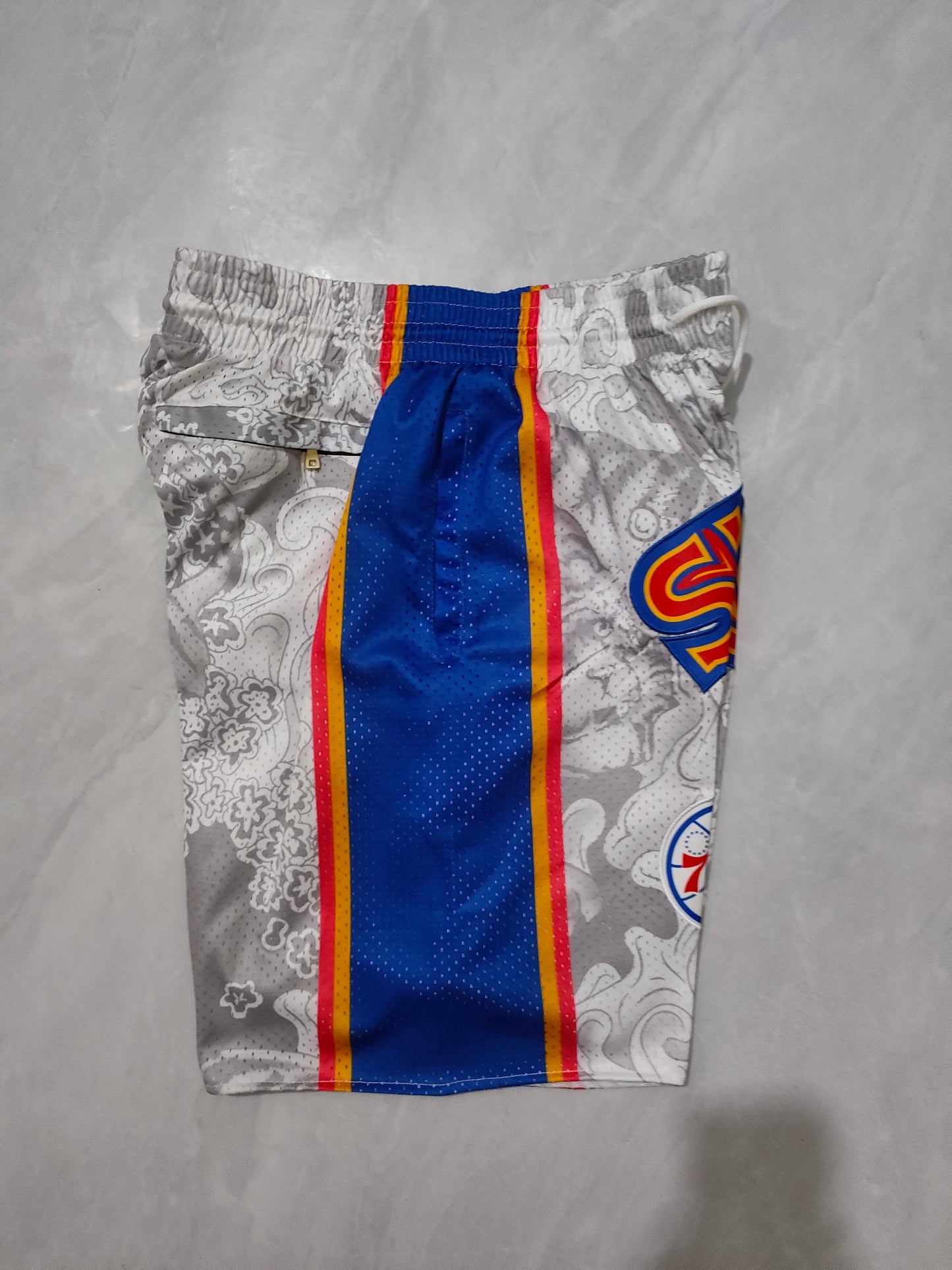 Philadelphia 76ers Gray Tiger Year Limited Edition Pocket Shorts