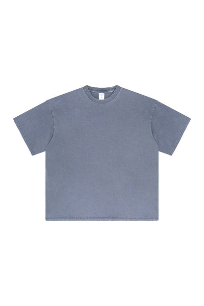 250GSM Distressed Pigment Dyed Washed Tee