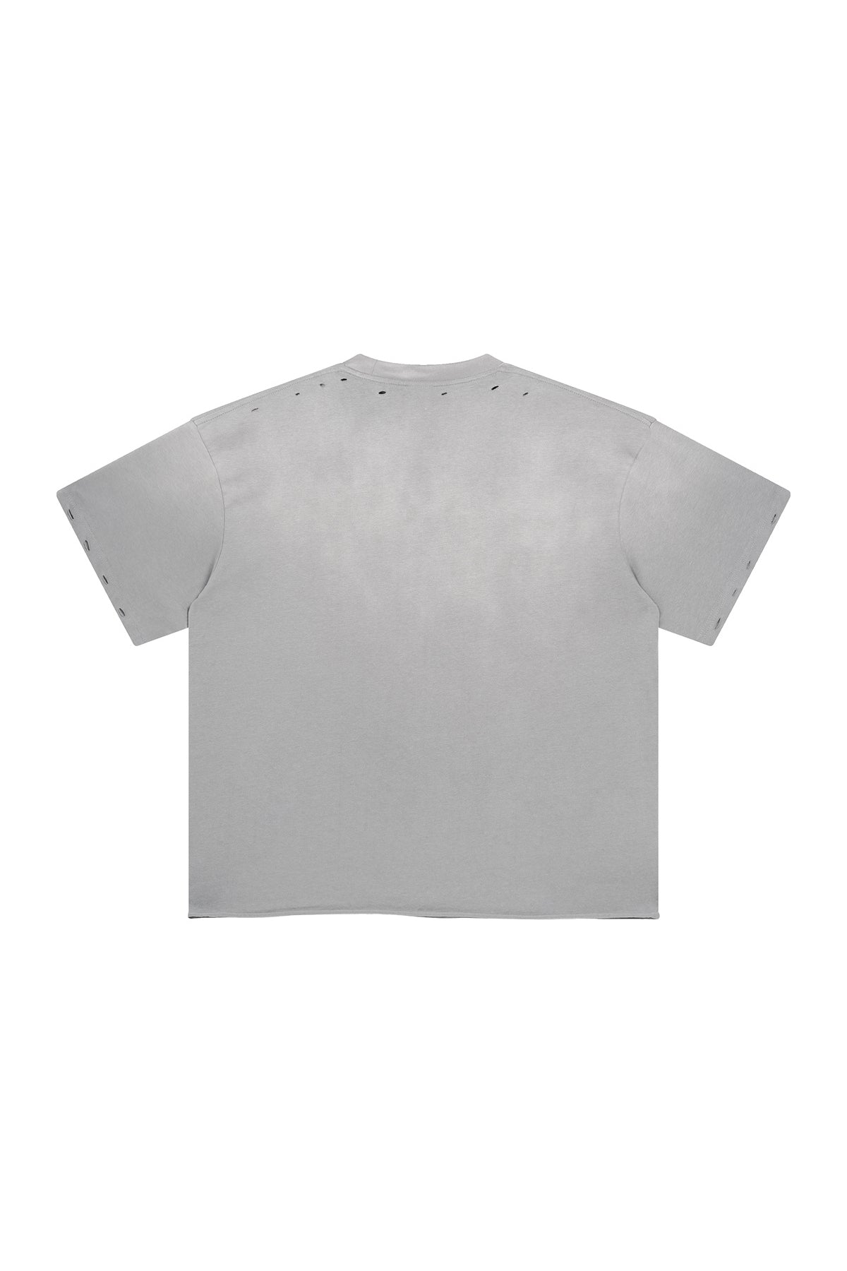 250GSM Gradient Spray Washed Distressed Tee