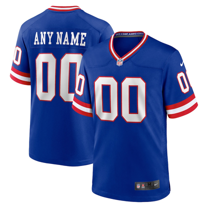 Custom New York Giants Royal Game Jersey