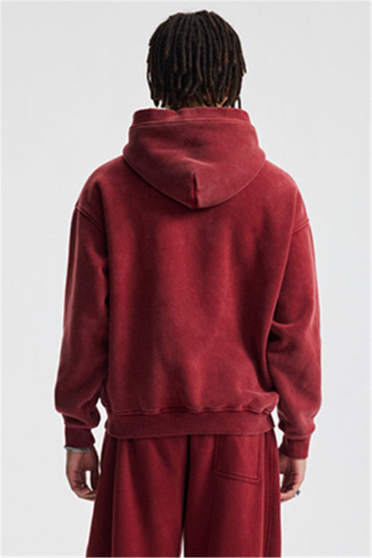 370GSM Boxy Fit Pigment Dyed Washed Hoodie