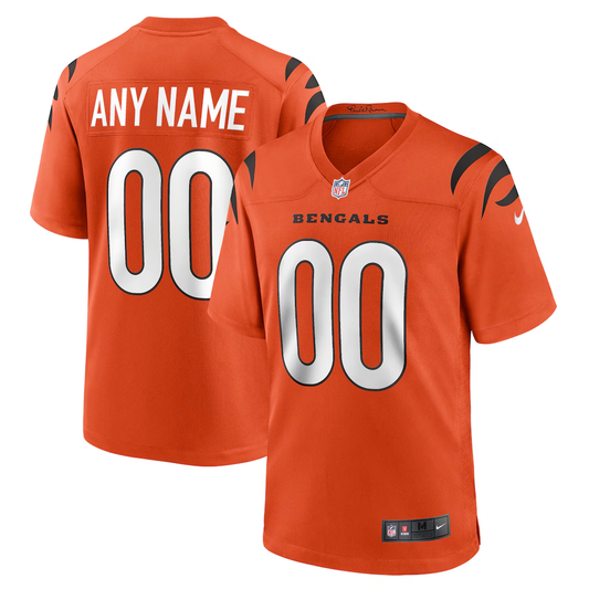 Custom Cincinnati Bengals Orange Game Jersey