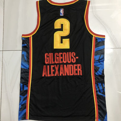 Oklahoma City Thunder Shai Gilgeous-Alexander #2 Throwback Jersey - Dense Embroidery