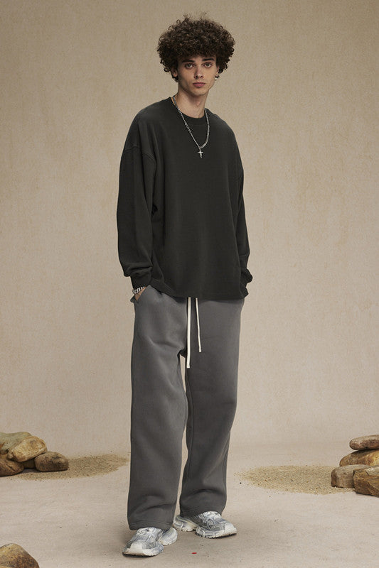 330GSM Waffle Material Long Sleeve Crew