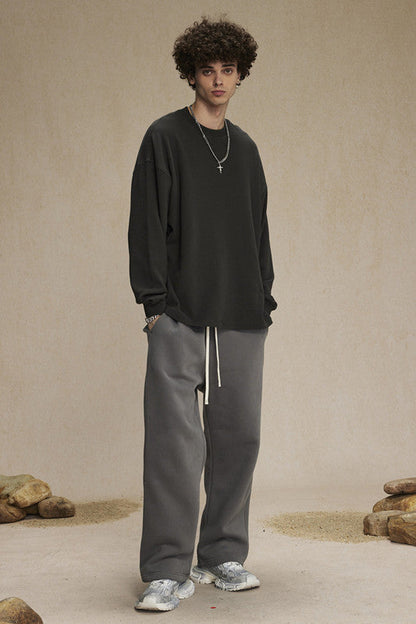330GSM Waffle Material Long Sleeve Crew