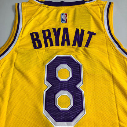 Los Angeles Lakers Kobe Bryant #8 yellow Throwback Jersey - Dense Embroidery