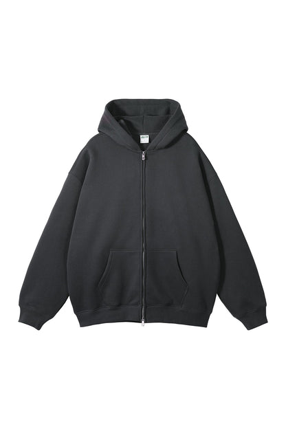 350GSM Solid Color Fleece Zipper Jacket