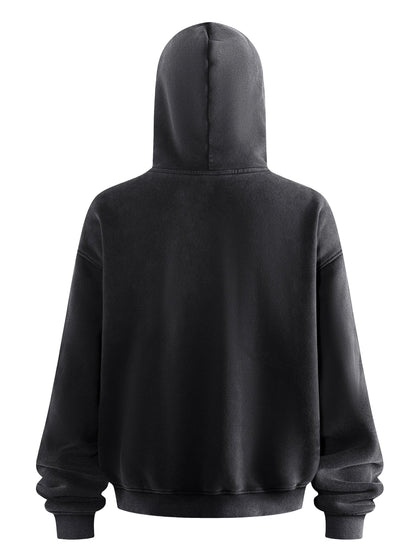 370GSM Boxy Fit Pigment Dyed Washed Hoodie