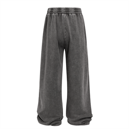380GSM Wide Leg Washed Sweatpants