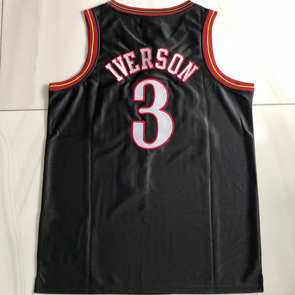 Allen Iverson #3 black 2000-01 Throwback Jersey - Dense Embroidery